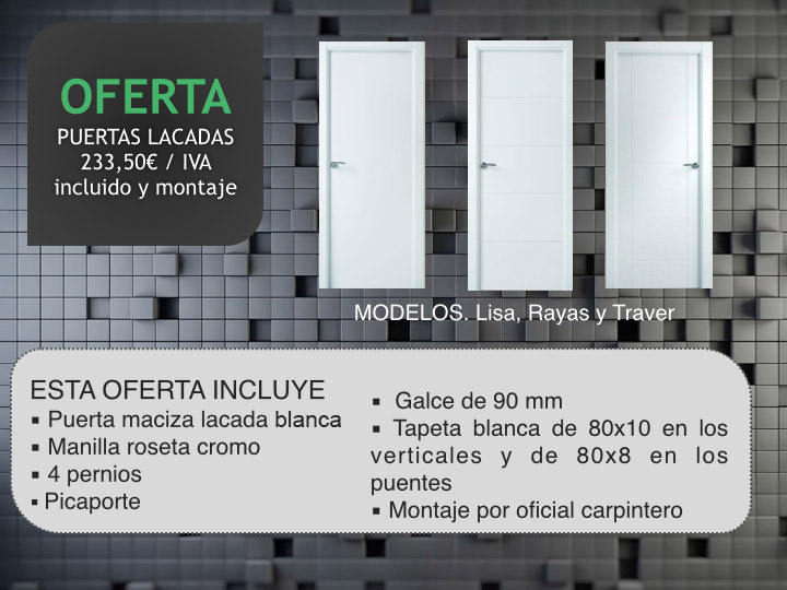 Promoción Puertas Lacadas Blancas - plabex